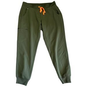 NWOT Figs High Waisted Zamora Dark Olive Scrub Pants Size M/P Medium Petite